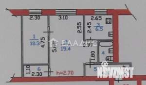 2-к квартира, вторичка, 47м2, 1/5 этаж