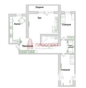 3-к квартира, вторичка, 110м2, 6/9 этаж