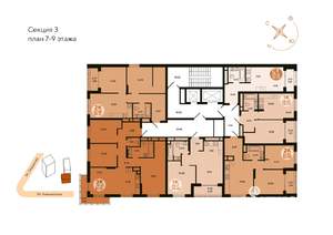 2-к квартира, вторичка, 53м2, 8/18 этаж