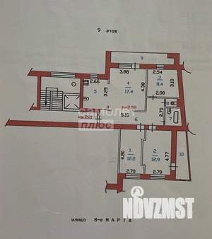 3-к квартира, вторичка, 75м2, 9/10 этаж