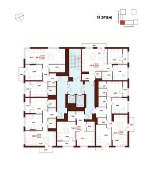 2-к квартира, вторичка, 66м2, 11/18 этаж