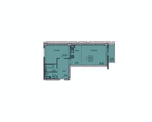 2-к квартира, строящийся дом, 61м2, 3/18 этаж