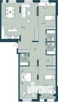 3-к квартира, вторичка, 137м2, 11/24 этаж