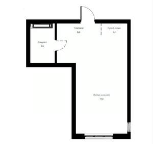 Студия квартира, вторичка, 36м2, 16/23 этаж