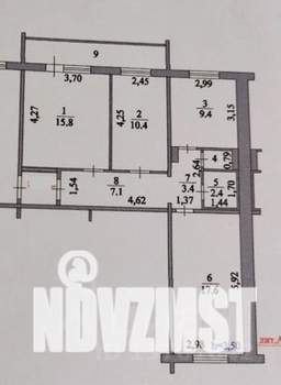 3-к квартира, вторичка, 74м2, 4/10 этаж