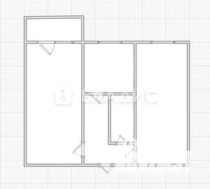 2-к квартира, вторичка, 44м2, 4/5 этаж