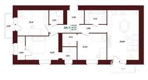 3-к квартира, вторичка, 98м2, 10/17 этаж