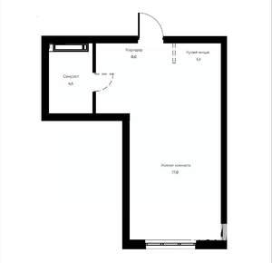 Студия квартира, вторичка, 36м2, 4/23 этаж