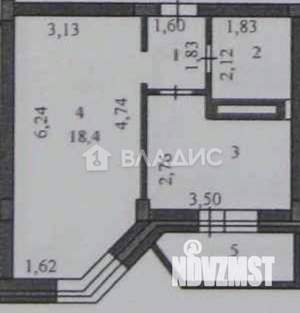 1-к квартира, вторичка, 34м2, 8/12 этаж