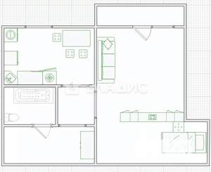 1-к квартира, вторичка, 29м2, 4/4 этаж