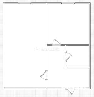 2-к квартира, вторичка, 46м2, 1/5 этаж