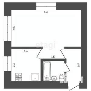 1-к квартира, вторичка, 31м2, 4/5 этаж