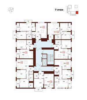2-к квартира, вторичка, 72м2, 7/18 этаж