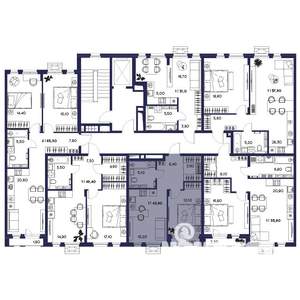 1-к квартира, вторичка, 44м2, 3/16 этаж