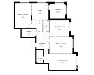 4-к квартира, вторичка, 118м2, 8/23 этаж