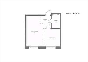 1-к квартира, вторичка, 45м2, 12/21 этаж