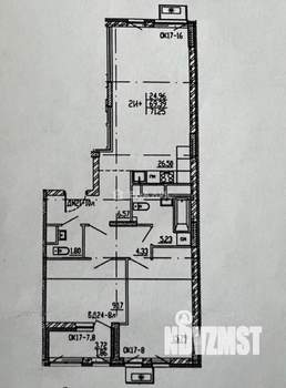 3-к квартира, сданный дом, 69м2, 15/17 этаж