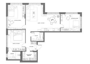 3-к квартира, вторичка, 100м2, 2/21 этаж