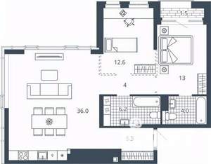 2-к квартира, вторичка, 83м2, 18/24 этаж