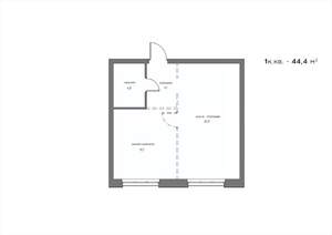 1-к квартира, вторичка, 44м2, 11/21 этаж