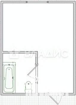 Студия квартира, вторичка, 17м2, 1/5 этаж