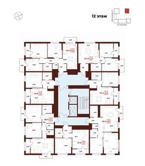 1-к квартира, вторичка, 44м2, 12/18 этаж