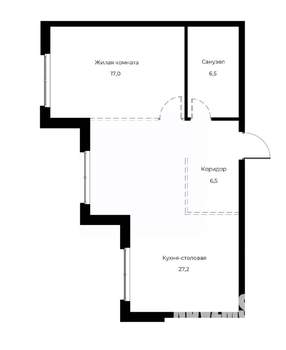 1-к квартира, вторичка, 57м2, 2/23 этаж