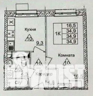 1-к квартира, вторичка, 35м2, 8/17 этаж