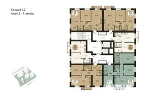 2-к квартира, вторичка, 69м2, 3/12 этаж