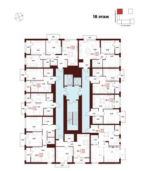 1-к квартира, вторичка, 34м2, 18/18 этаж