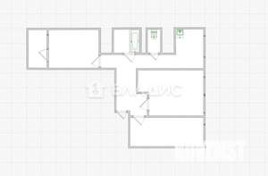 3-к квартира, вторичка, 62м2, 1/9 этаж