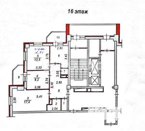 3-к квартира, вторичка, 65м2, 16/18 этаж