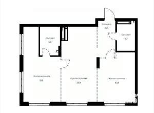 2-к квартира, вторичка, 75м2, 12/23 этаж