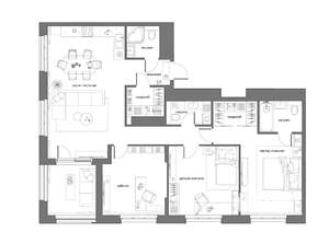 3-к квартира, вторичка, 111м2, 20/21 этаж