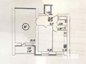 2-к квартира, вторичка, 65м2, 9/10 этаж