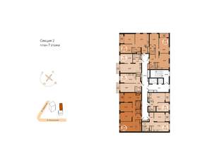 2-к квартира, вторичка, 69м2, 7/18 этаж