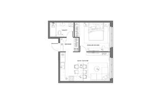 1-к квартира, вторичка, 46м2, 17/21 этаж