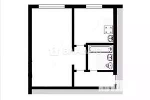 1-к квартира, вторичка, 29м2, 5/5 этаж
