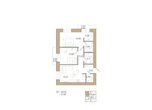 2-к квартира, вторичка, 62м2, 6/18 этаж