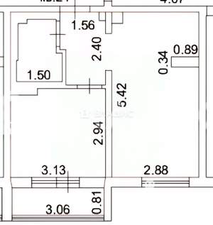 2-к квартира, вторичка, 34м2, 4/18 этаж