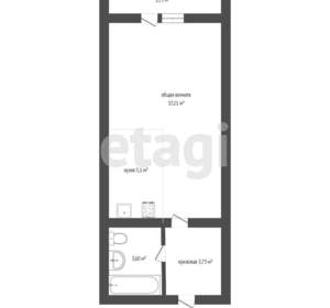 Студия квартира, вторичка, 30м2, 7/17 этаж