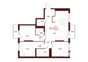 3-к квартира, вторичка, 91м2, 5/18 этаж