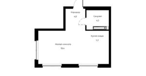 Студия квартира, вторичка, 34м2, 2/23 этаж