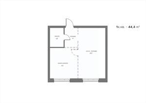 1-к квартира, вторичка, 44м2, 9/21 этаж