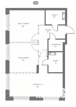 2-к квартира, вторичка, 68м2, 3/21 этаж
