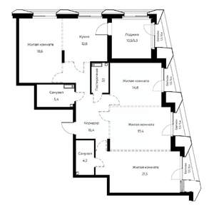 4-к квартира, вторичка, 120м2, 7/23 этаж