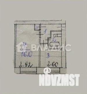 1-к квартира, вторичка, 30м2, 2/2 этаж