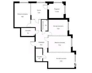 4-к квартира, вторичка, 119м2, 10/23 этаж