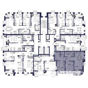 2-к квартира, вторичка, 73м2, 2/18 этаж
