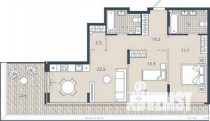 2-к квартира, вторичка, 91м2, 7/24 этаж